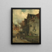 Urban landscape painting - Ferdinand Carl Sierich — framed artwork on a wall