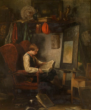 Young artist in a studio - Ferdinand de Braekeleer II — artwork view