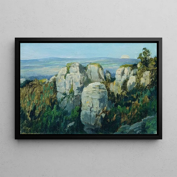 Rochers de Prachov - Ferdinand Engelmüller — framed artwork on a wall
