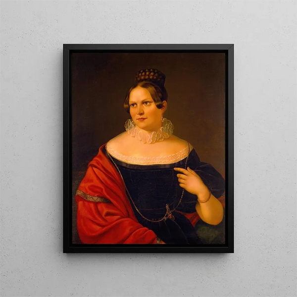 Portrait of Elisa Paulsen Thorvaldsen's daughter - Ferdinand Flor — framed artwork on a wall