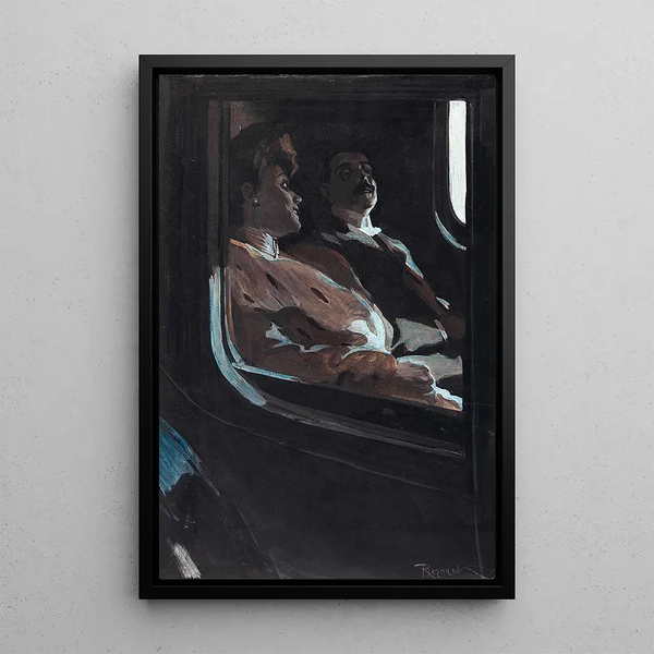 In the carriage - Ferdinand Freiherr von Reznicek — framed artwork on a wall