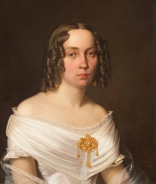 Portrait of an Elegant Lady - Ferdinand Friedrich Wilhelm Weiss — artwork view