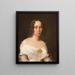 Portrait of an Elegant Lady - Ferdinand Friedrich Wilhelm Weiss — framed artwork on a wall
