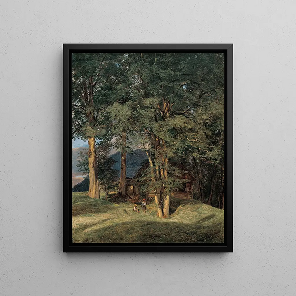 Maples near Ischl - Ferdinand Georg Waldmüller — framed artwork on a wall
