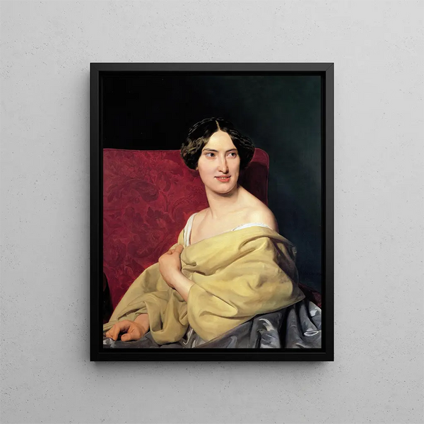 Anna Bayer, the artist's second wife - Ferdinand Georg Waldmüller — framed artwork on a wall
