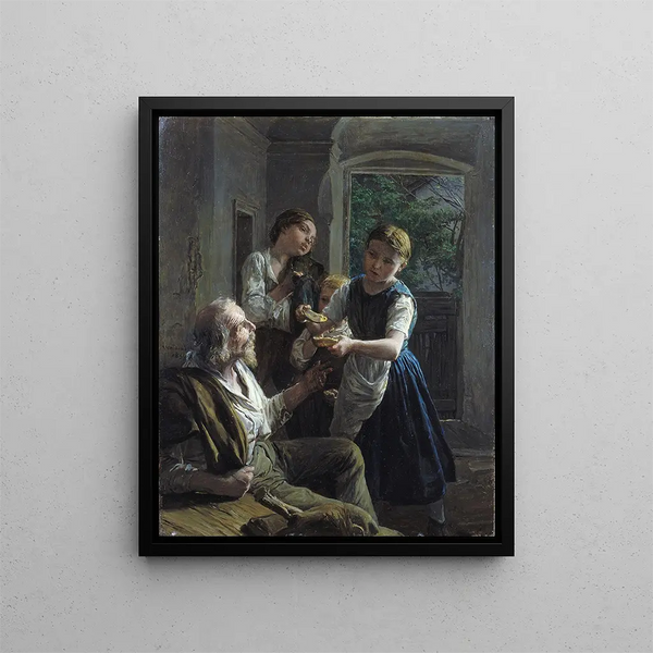 Mendiant - Ferdinand Georg Waldmüller — framed artwork on a wall