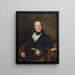 Portrait Painting of August Walter - Ferdinand Georg Waldmüller — framed artwork on a wall