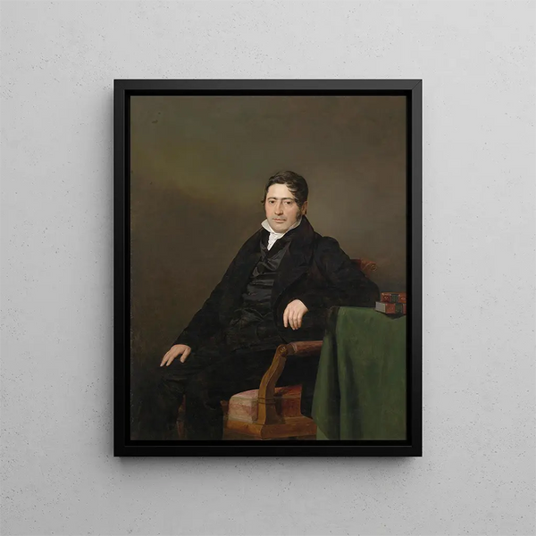 Portrait of Sigmund Caspar Fischer - Ferdinand Georg Waldmüller — framed artwork on a wall