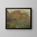 View of the mountain town of Mola near Taormina - Ferdinand Georg Waldmüller — framed artwork on a wall