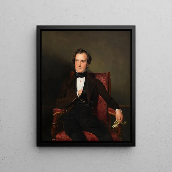 Carl Wilhelm Lucas 1803-1857 Court actor at the K. u. K. Burgtheater - Ferdinand Georg Waldmüller — framed artwork on a wall