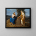 The Christ and the Samaritan Woman - Ferdinand Georg Waldmüller — framed artwork on a wall