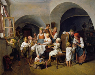 Morning of Christmas - Ferdinand Georg Waldmüller — artwork view