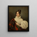 Dame in White Dress - Ferdinand Georg Waldmüller — framed artwork on a wall