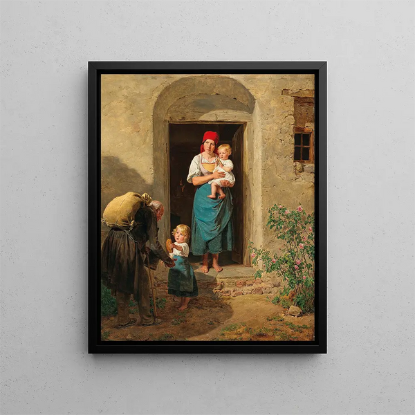 L'enfant de bonne humeur - Ferdinand Georg Waldmüller — framed artwork on a wall