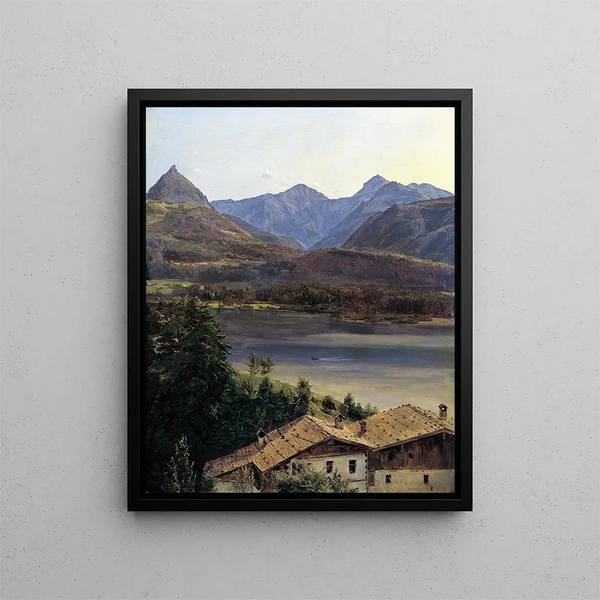 Lac Wolfgang - Ferdinand Georg Waldmüller — framed artwork on a wall