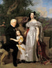 The princely advisor of Esterházy Mathias Kerzmann with his second wife Maria Helena née Mikolischtz and his daughter Maria - Ferdinand Georg Waldmüller — artwork view