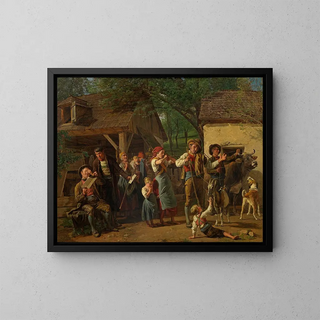 La saisie - Ferdinand Georg Waldmüller — framed artwork on a wall