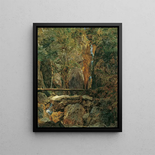 La nature sauvage de Rettenbach près d'Ischl - Ferdinand Georg Waldmüller — framed artwork on a wall