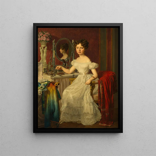 L'actress Elise Höfer - Ferdinand Georg Waldmüller — framed artwork on a wall