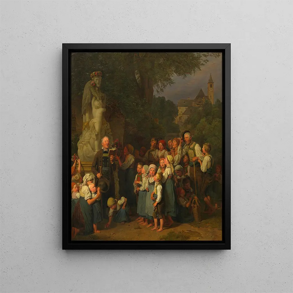 The Veneration of Saint John Devotion - Ferdinand Georg Waldmüller — framed artwork on a wall
