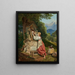 A girl decorates the Mother of God with a rose - Ferdinand Georg Waldmüller — framed artwork on a wall