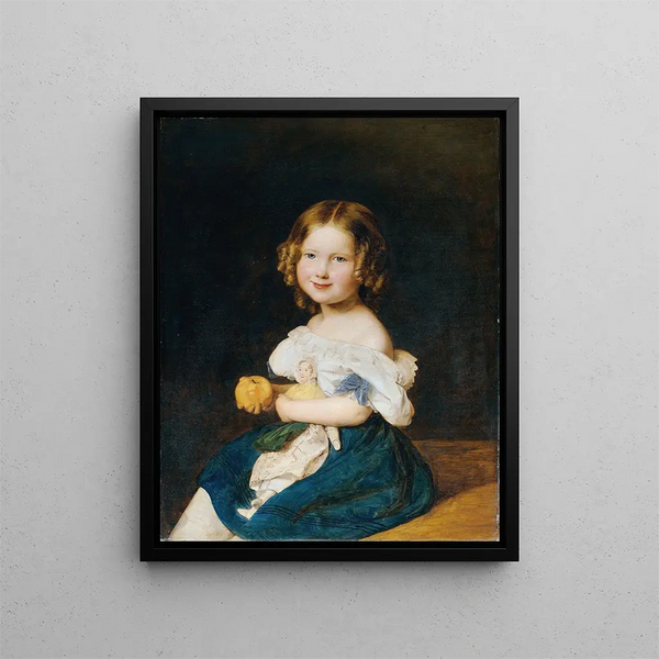 Emilie Werner, the daughter of the married couple Johann and Magdalena Werner - Ferdinand Georg Waldmüller — framed artwork on a wall