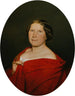 Woman with Salmon Red Cape - Ferdinand Georg Waldmüller — artwork view