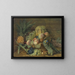 Still life with parrot - Ferdinand Georg Waldmüller — framed artwork on a wall