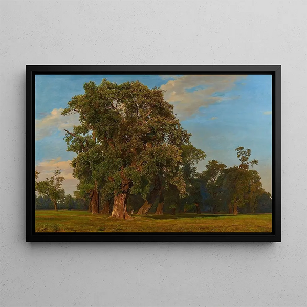 Large Prater Landscape Painting - Ferdinand Georg Waldmüller — framed artwork on a wall