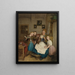 Grandmother with three grandchildren - Ferdinand Georg Waldmüller — framed artwork on a wall