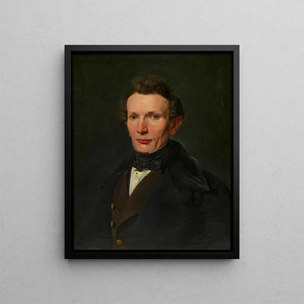 Monsieur von Bartsch - Ferdinand Georg Waldmüller — framed artwork on a wall