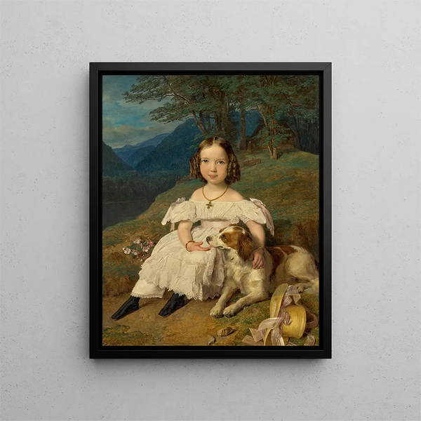 Julia Comtesse Apraxine - Ferdinand Georg Waldmüller — framed artwork on a wall