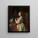 Young woman at the toilet - Ferdinand Georg Waldmüller — framed artwork on a wall