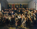 The children from poor families are helped by the municipality of Spittelberg on the occasion of St. Michael's Day with winter clothing. - Ferdinand Georg Waldmüller — artwork view