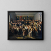 The children from poor families are helped by the municipality of Spittelberg on the occasion of St. Michael's Day with winter clothing. - Ferdinand Georg Waldmüller — framed artwork on a wall