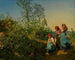 Spring walk towards the church - Ferdinand Georg Waldmüller — artwork view