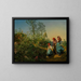 Spring walk towards the church - Ferdinand Georg Waldmüller — framed artwork on a wall
