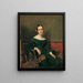 Dame in Vermilion Dress - Ferdinand Georg Waldmüller — framed artwork on a wall