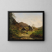 Landscape painting with forge - Ferdinand Georg Waldmüller — framed artwork on a wall