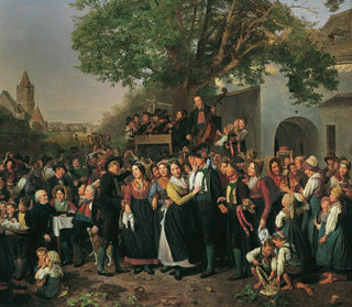Peasant wedding in Lower Austria - Ferdinand Georg Waldmüller — artwork view