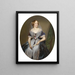 Portrait of a Noble Lady - Ferdinand Georg Waldmüller — framed artwork on a wall