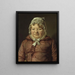 Portrait of Captain von Stierle-Holzmeister's mother - Ferdinand Georg Waldmüller — framed artwork on a wall
