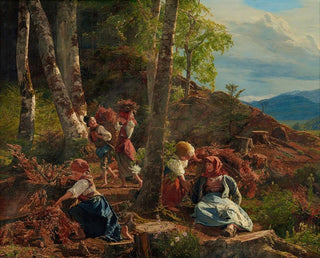 Stick Collector in the Viennese Forest - Ferdinand Georg Waldmüller — artwork view