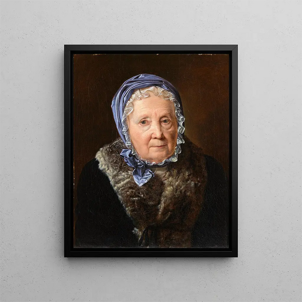 Rosina Wieser at age 83 - Ferdinand Georg Waldmüller — framed artwork on a wall