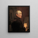 Self-portrait in front of the easel - Ferdinand Georg Waldmüller — framed artwork on a wall