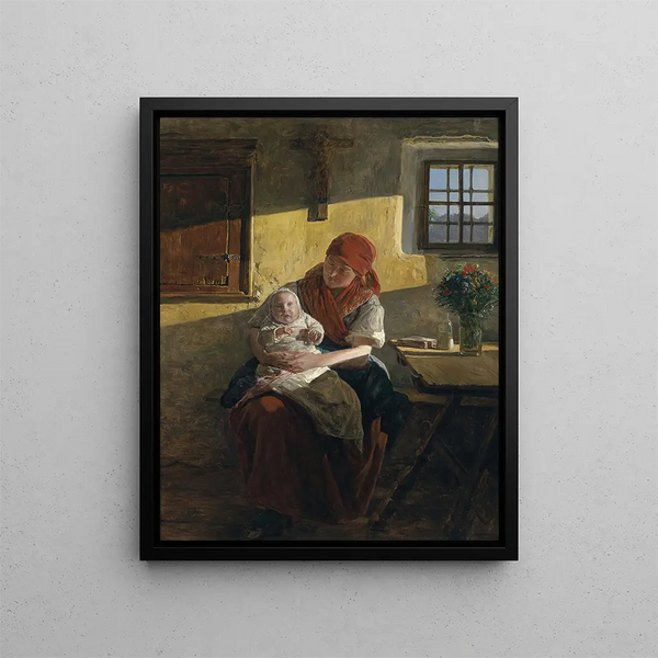 Repos du dimanche - Ferdinand Georg Waldmüller — framed artwork on a wall