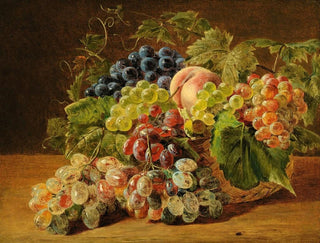 Still life with peaches and grapes - Ferdinand Georg Waldmüller — artwork view
