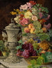 Still life with fruits, flowers, and silver bowl - Ferdinand Georg Waldmüller — artwork view