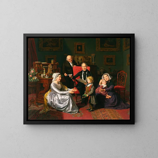 L'Adoption - Ferdinand Georg Waldmüller — framed artwork on a wall