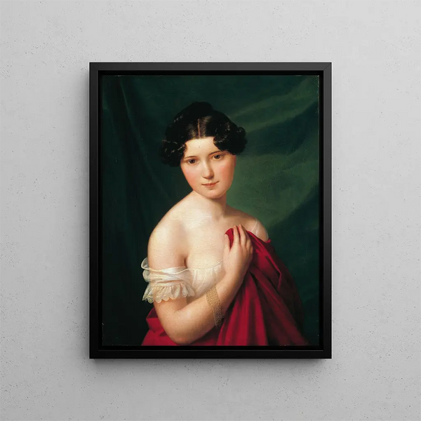 L'actress of the court Sophie Müller - Ferdinand Georg Waldmüller — framed artwork on a wall